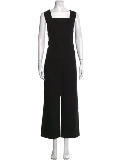 Pre-owned Akris Punto Square Neckline Jumpsuit In Black