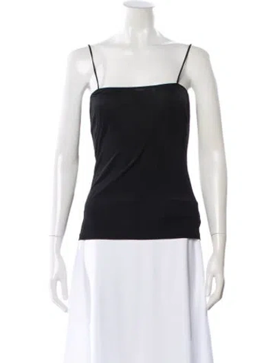 Pre-owned Akris Punto Square Neckline Sleeveless Top In Black