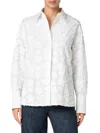 Akris Punto Star Embroidered Cotton Shirt In White In White
