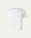 Akris Punto Straight Cotton Jersey T-shirt In Cream