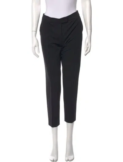 Pre-owned Akris Punto Straight Leg Pants In Black