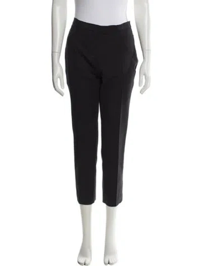 Pre-owned Akris Punto Straight Leg Pants In Black