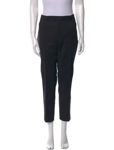 Pre-owned Akris Punto Straight Leg Pants In Black