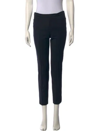 Pre-owned Akris Punto Straight Leg Pants In Black
