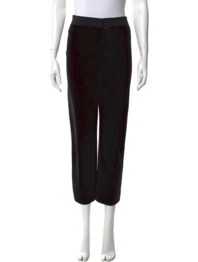 Pre-owned Akris Punto Straight Leg Pants In Black