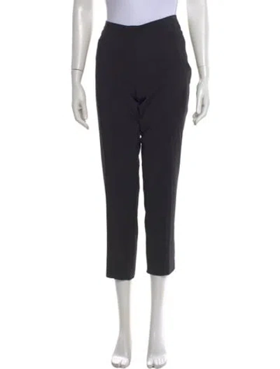 Pre-owned Akris Punto Straight Leg Pants In Black