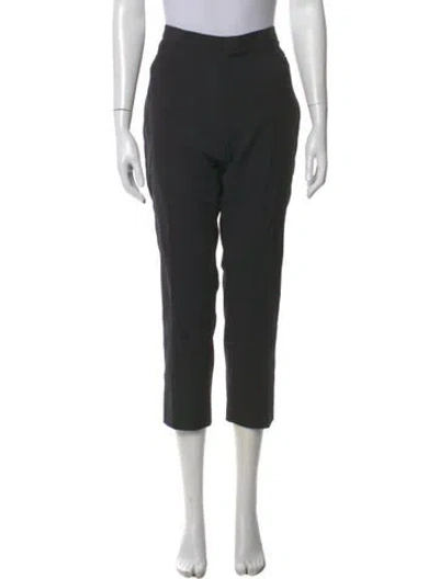 Pre-owned Akris Punto Straight Leg Pants In Black