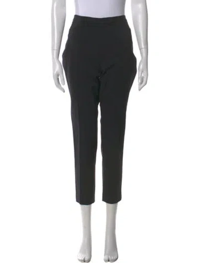 Pre-owned Akris Punto Straight Leg Pants In Black