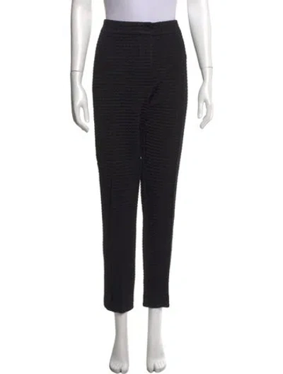 Pre-owned Akris Punto Straight Leg Pants In Black