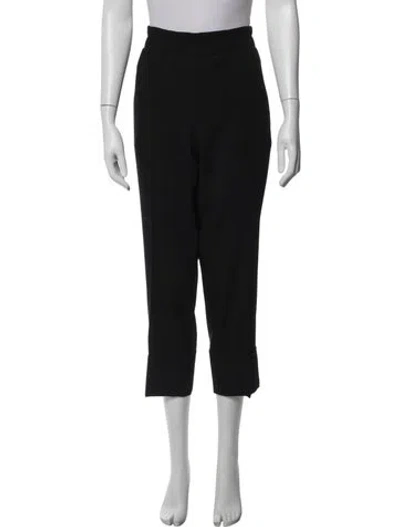 Pre-owned Akris Punto Straight Leg Pants In Black