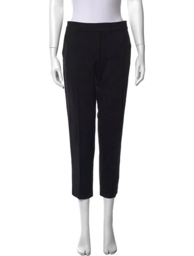 Pre-owned Akris Punto Straight Leg Pants In Black