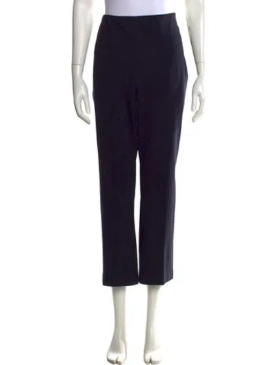 Pre-owned Akris Punto Straight Leg Pants In Black
