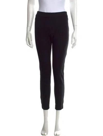 Pre-owned Akris Punto Straight Leg Pants In Black