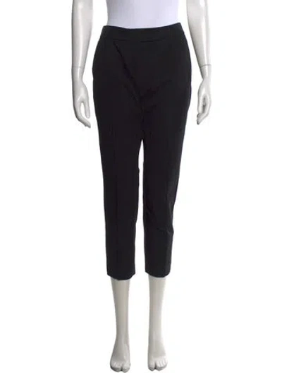 Pre-owned Akris Punto Straight Leg Pants In Black
