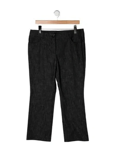 Pre-owned Akris Punto Straight Leg Pants In Black