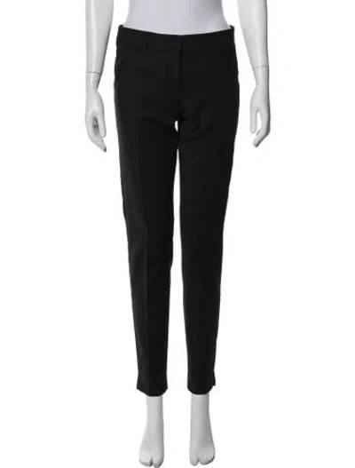 Pre-owned Akris Punto Straight Leg Pants In Black