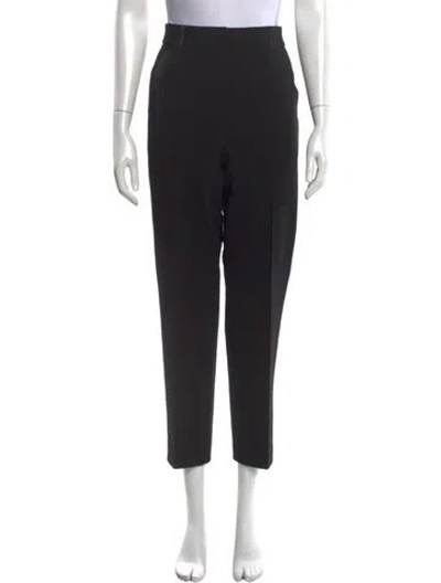 Pre-owned Akris Punto Straight Leg Pants In Black