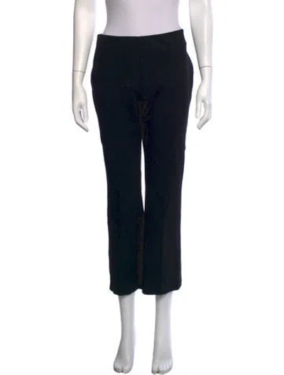 Pre-owned Akris Punto Straight Leg Pants In Black