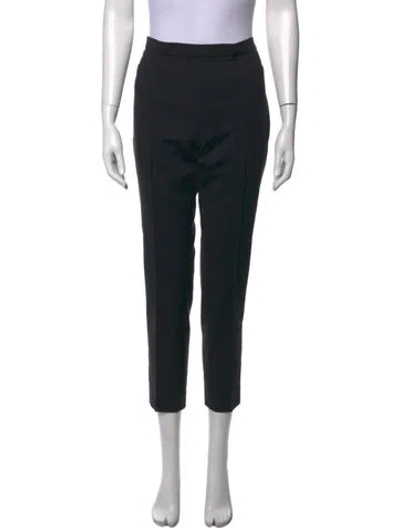 Pre-owned Akris Punto Straight Leg Pants In Black