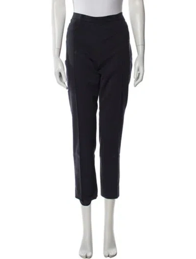 Pre-owned Akris Punto Straight Leg Pants In Blue