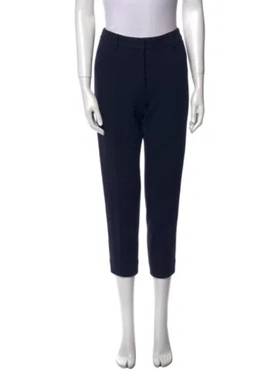 Pre-owned Akris Punto Straight Leg Pants In Blue