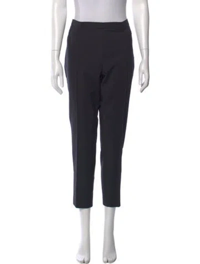 Pre-owned Akris Punto Straight Leg Pants In Blue