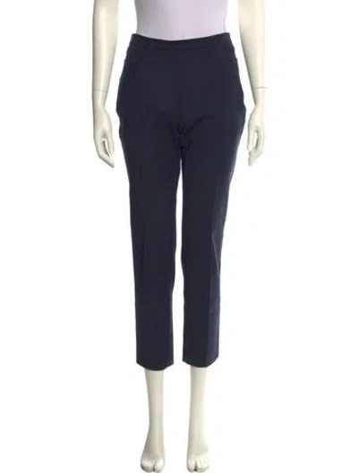 Pre-owned Akris Punto Straight Leg Pants In Blue