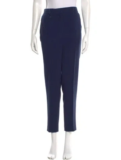 Pre-owned Akris Punto Straight Leg Pants In Blue
