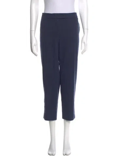 Pre-owned Akris Punto Straight Leg Pants In Blue