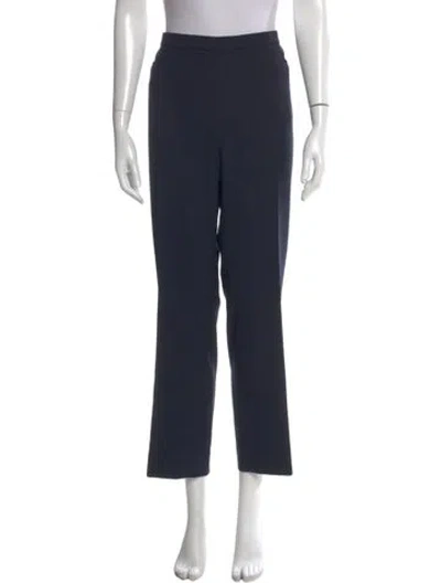 Pre-owned Akris Punto Straight Leg Pants In Blue