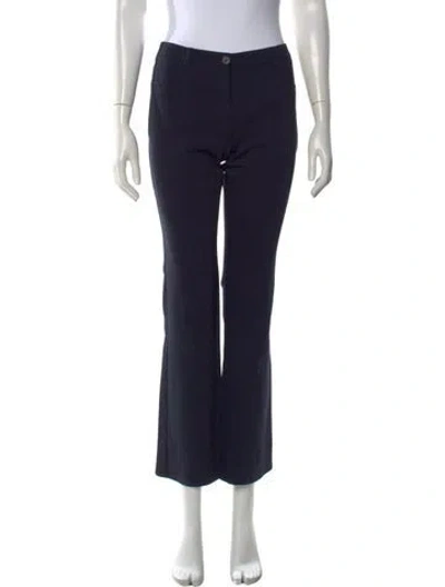 Pre-owned Akris Punto Straight Leg Pants In Blue