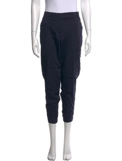 Pre-owned Akris Punto Straight Leg Pants In Blue