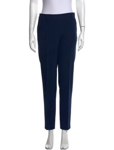 Pre-owned Akris Punto Straight Leg Pants In Blue