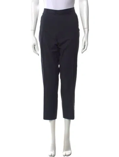 Pre-owned Akris Punto Straight Leg Pants In Blue