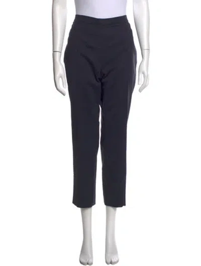 Pre-owned Akris Punto Straight Leg Pants In Blue
