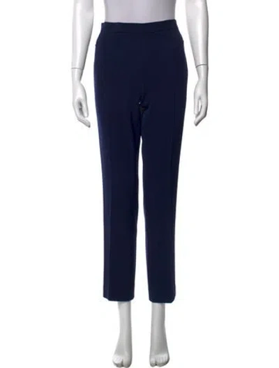 Pre-owned Akris Punto Straight Leg Pants In Blue