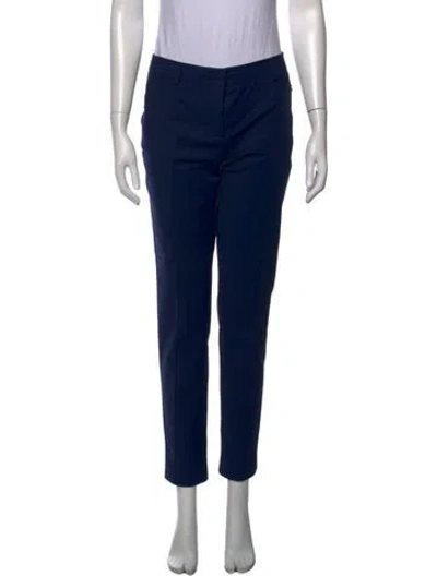 Pre-owned Akris Punto Straight Leg Pants In Blue