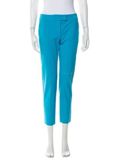 Pre-owned Akris Punto Straight Leg Pants In Blue
