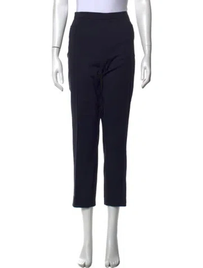 Pre-owned Akris Punto Straight Leg Pants In Blue
