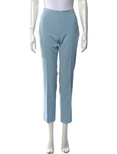 Pre-owned Akris Punto Straight Leg Pants In Blue