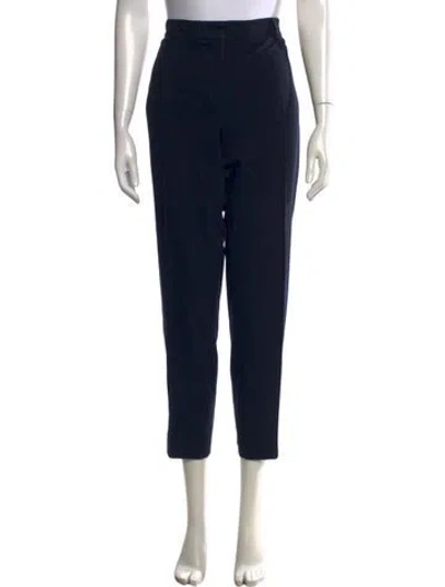 Pre-owned Akris Punto Straight Leg Pants In Blue