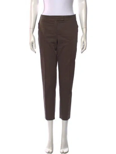 Pre-owned Akris Punto Straight Leg Pants In Brown