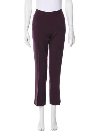Pre-owned Akris Punto Straight Leg Pants In Burgundy