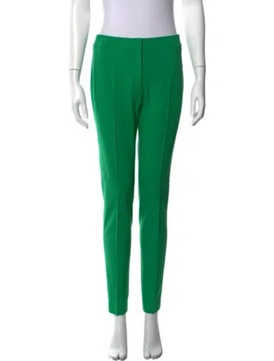 Pre-owned Akris Punto Straight Leg Pants In Green