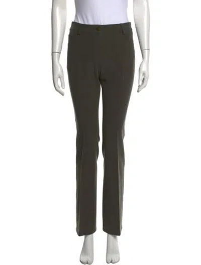 Pre-owned Akris Punto Straight Leg Pants In Green