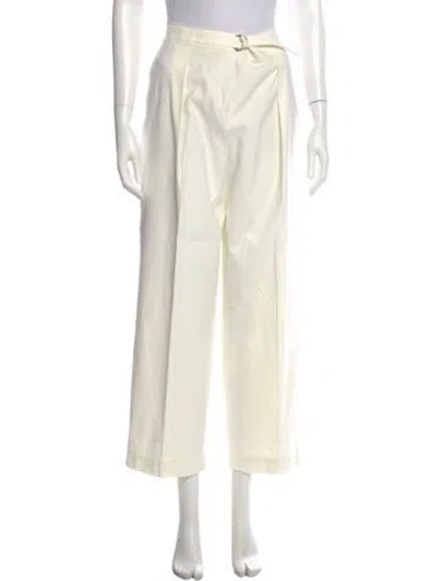 Pre-owned Akris Punto Straight Leg Pants In Neutral