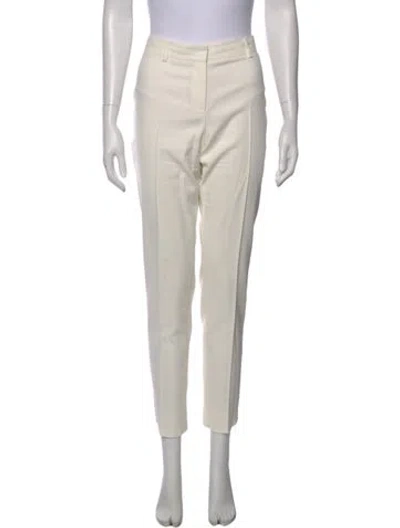 Pre-owned Akris Punto Straight Leg Pants In Neutral