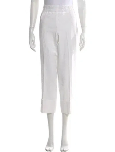 Pre-owned Akris Punto Straight Leg Pants In Neutral