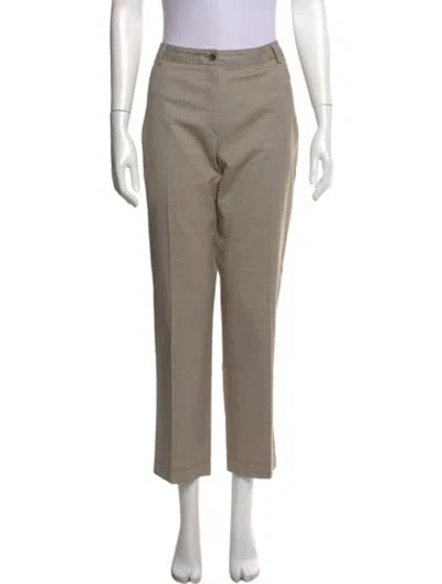 Pre-owned Akris Punto Straight Leg Pants In Neutral