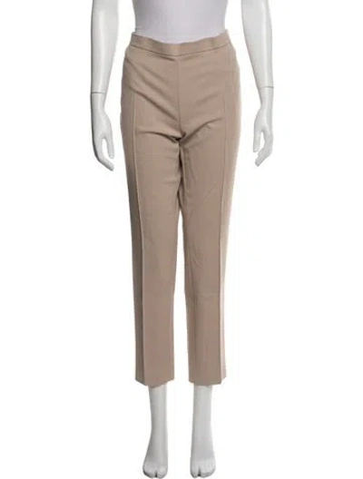 Pre-owned Akris Punto Straight Leg Pants In Neutral